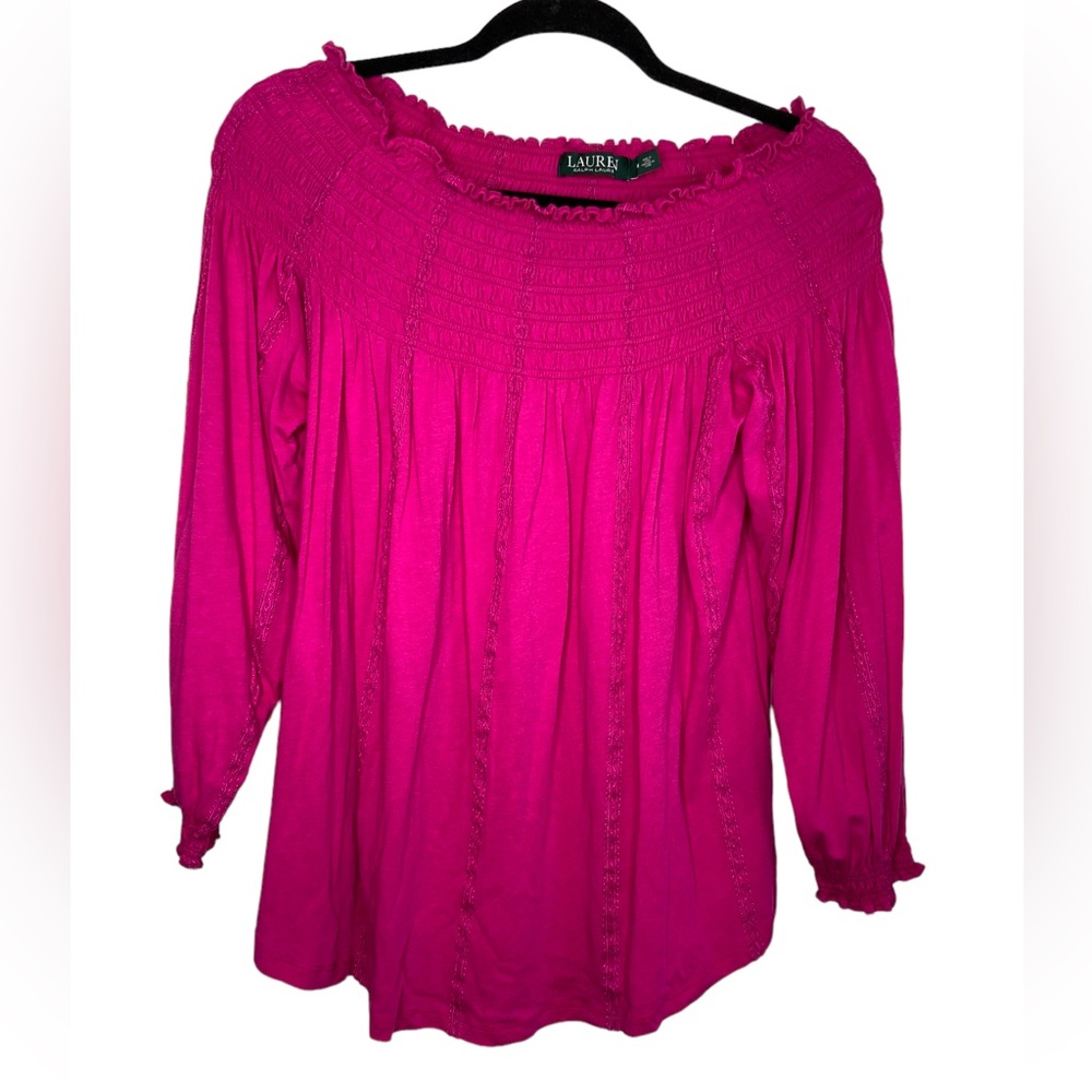 Lauren Ralph Lauren magenta shirt blouse Size Medium